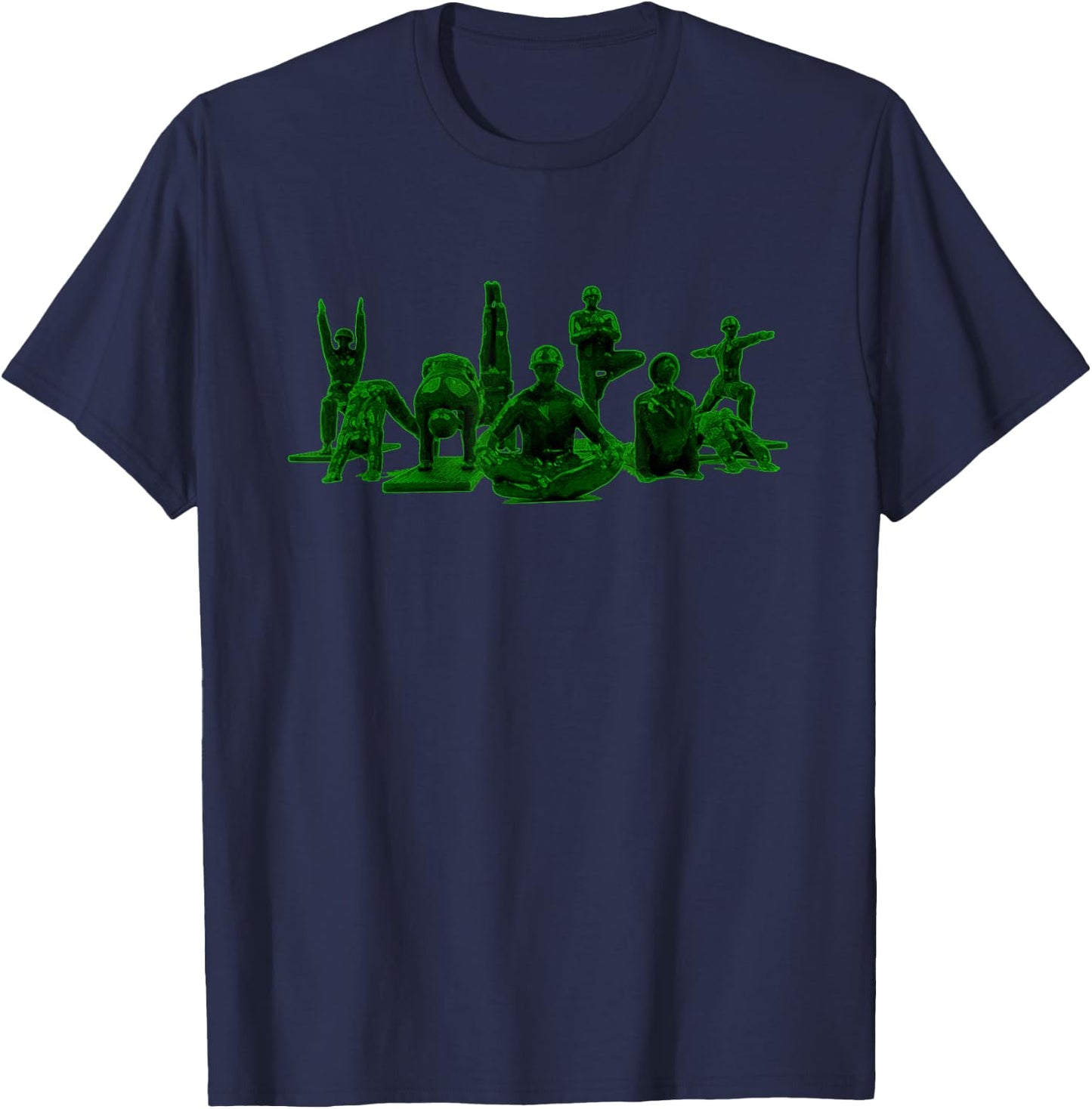 Military Yoga Shirt PTSD Awareness Police Army Armed Forces T-Shirt - T-Shirt | Navy