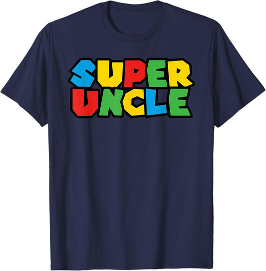 Superhero Uncle Gift from Nephew or Niece - Super Uncle T-Shirt - T-Shirt | Navy