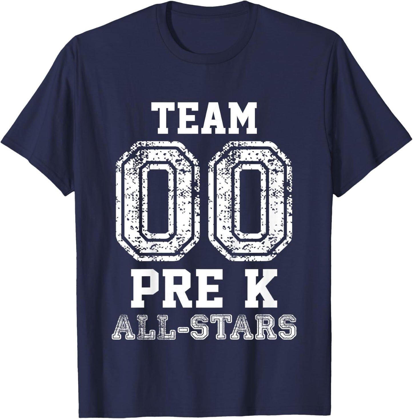 Preschool Team Pre-K All-Stars Sports Baseball Jersey T-Shirt - T-Shirt | Navy