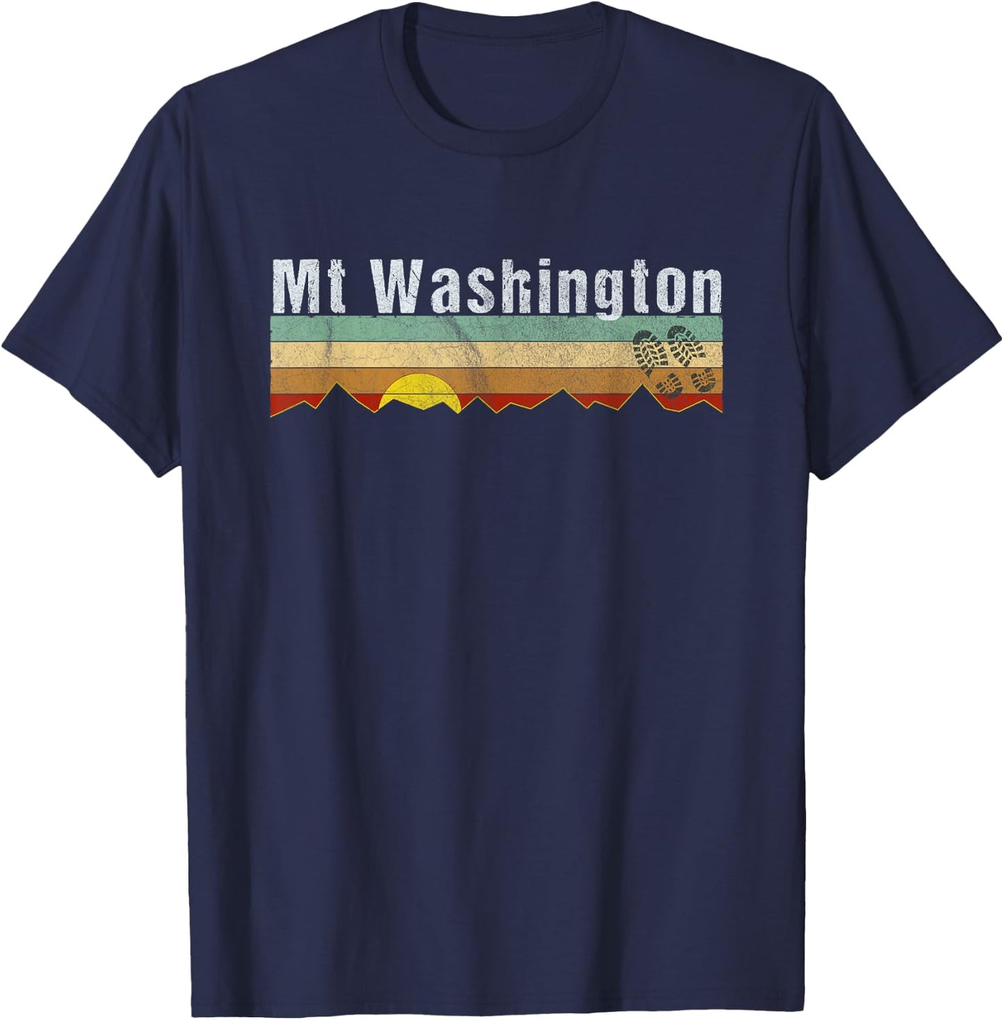 Mt Washington - Vintage Mt Washington Hiking Gift T-Shirt - T-Shirt | Navy