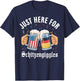 Just Here For Schitzengiggles Oktoberfest Bachelor Party Fun T-Shirt - T-Shirt | Navy