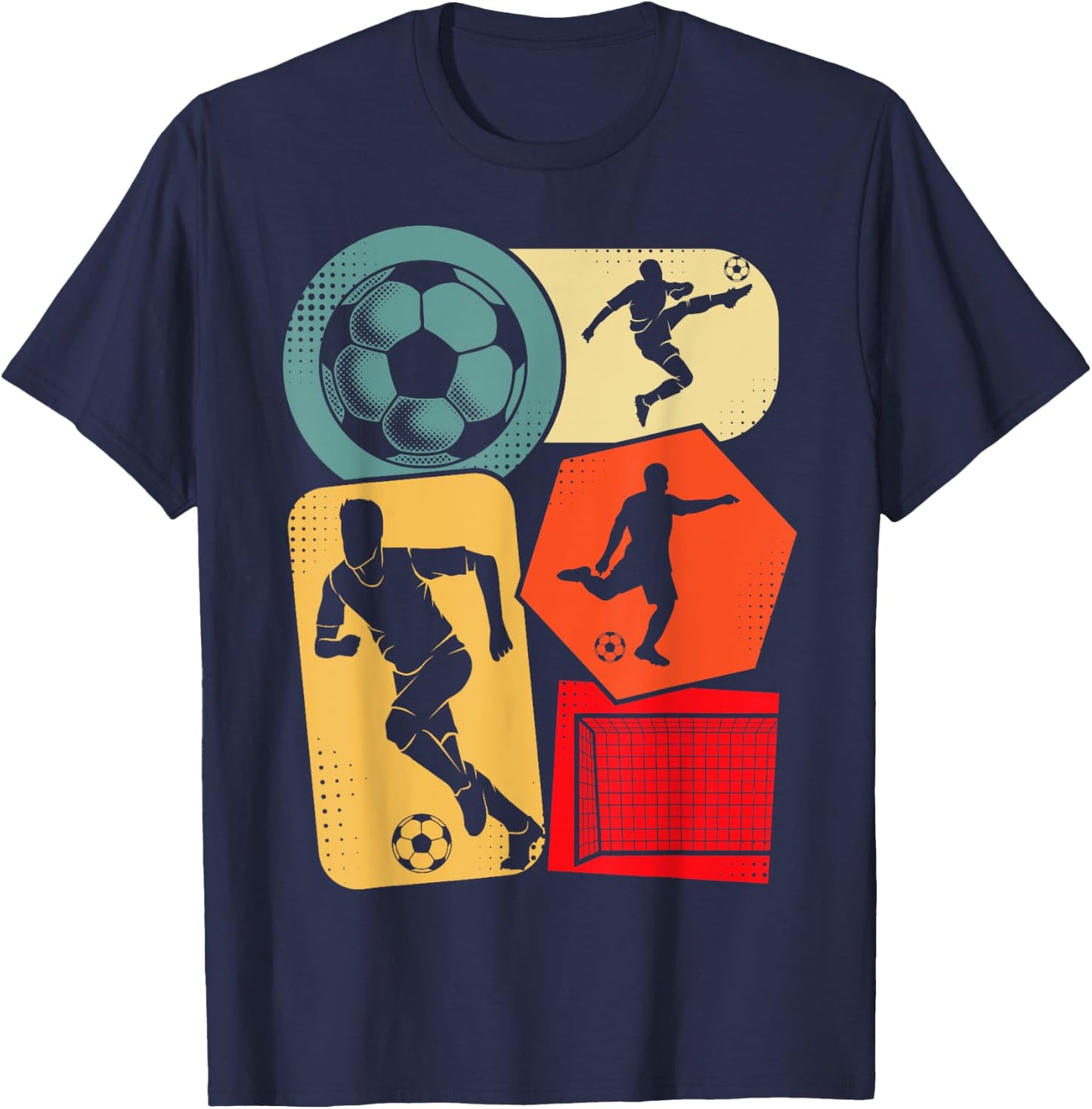 Soccer Player Boys Kids Men T-Shirt - T-Shirt | Navy