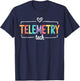 Heartbeat Electrocardiograph Cardiac Monitor Telemetry Tech T-Shirt - T-Shirt | Navy