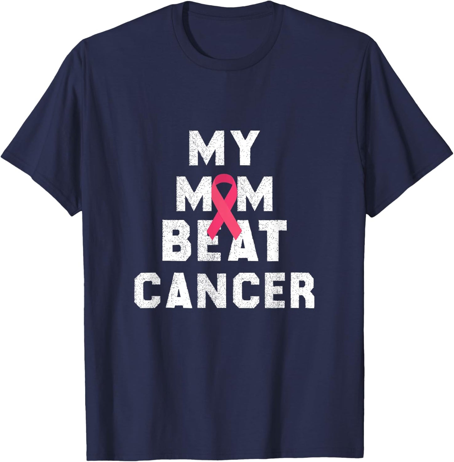 My mom beat cancer survivor mom like a boss T-Shirt - T-Shirt | Navy