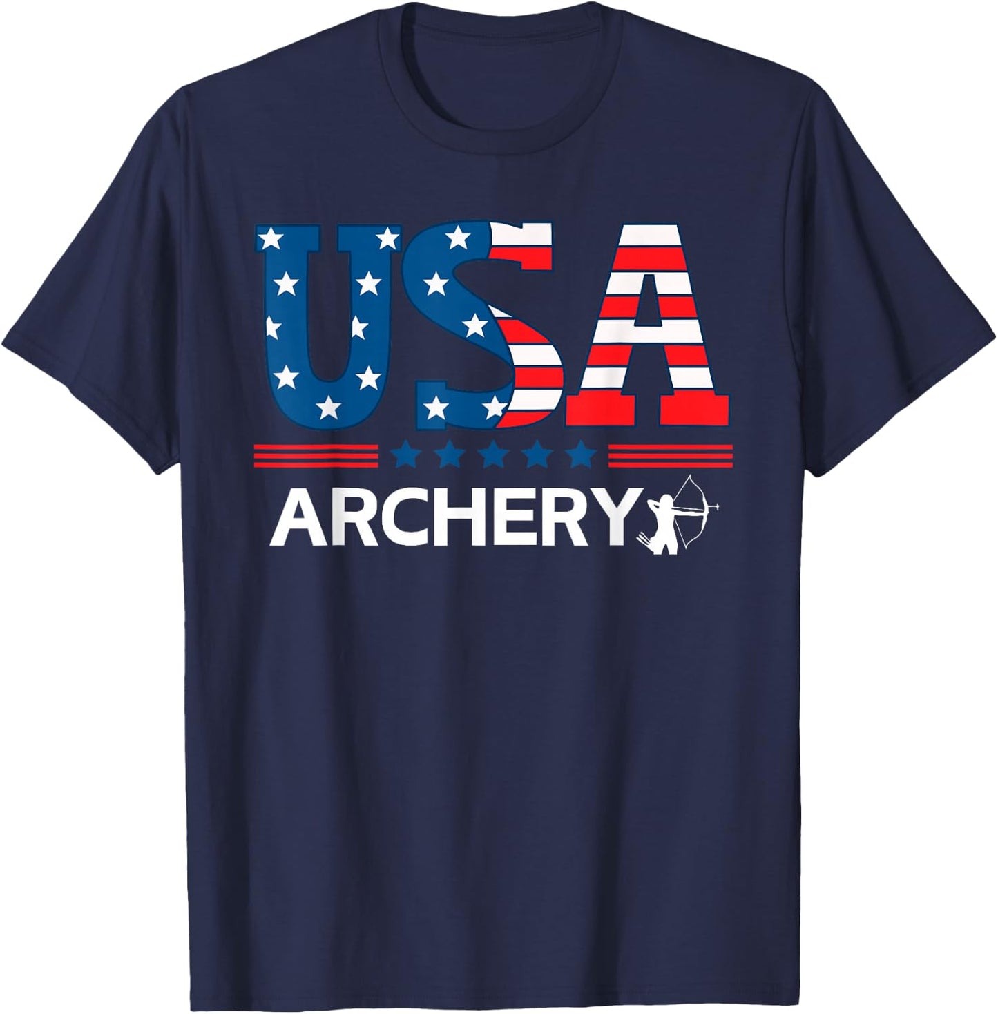 United States Flag Archery USA Team Sport Archery T-Shirt - T-Shirt | Navy