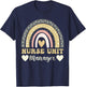 Cute Nurse Unit Manager Women Rainbow Nursing Unit Manager T-Shirt - T-Shirt | Navy
