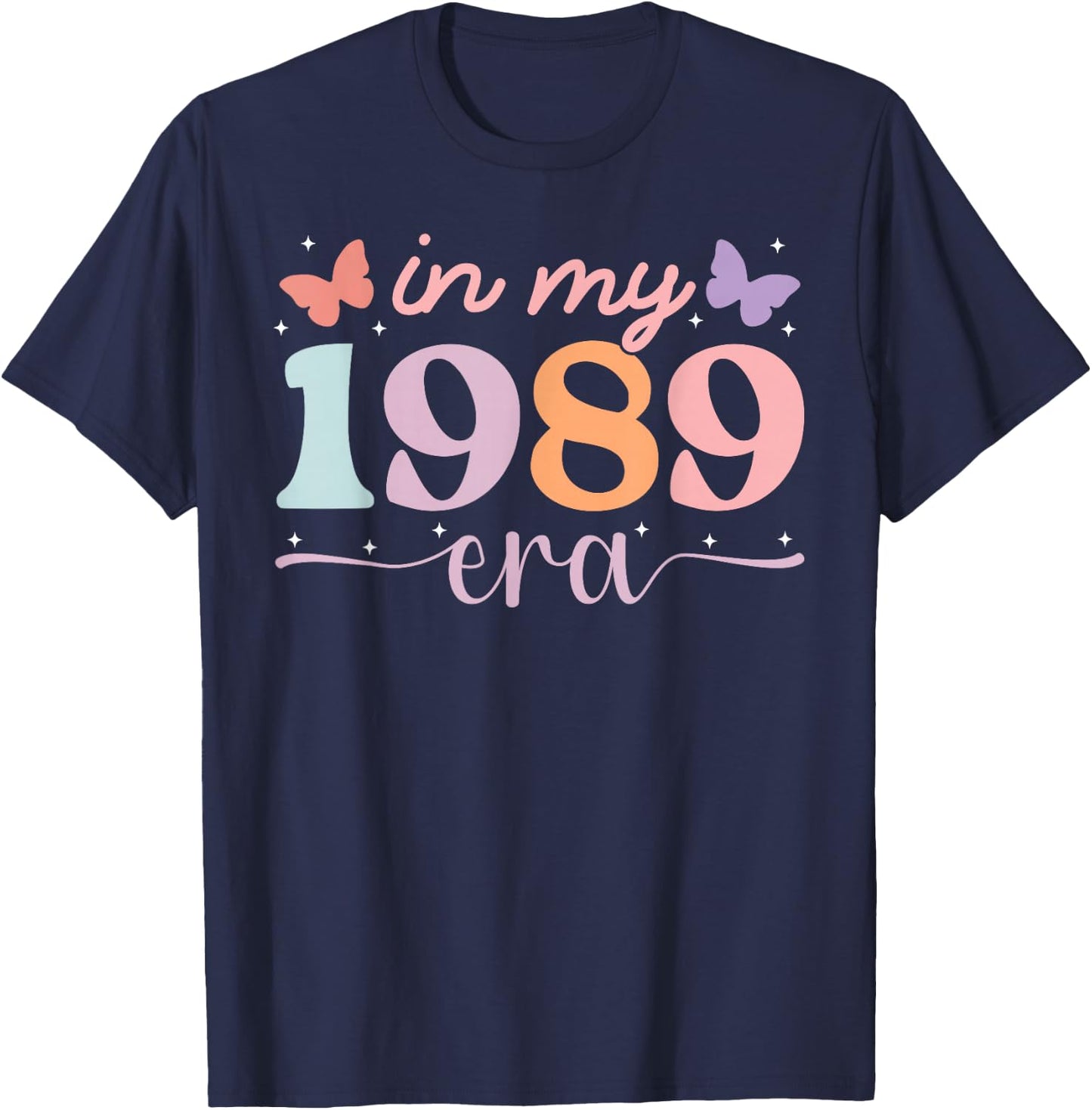 In My 89 Era For Kids Women School 1989 Class Graduation T-Shirt - T-Shirt | Navy