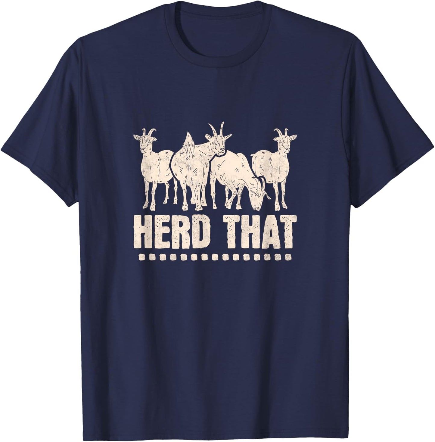 Herd That, Goat T-Shirt - T-Shirt | Navy