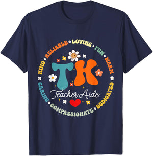 TK Teacher Aide Squad Transitional-Kindergarten Back School T-Shirt - T-Shirt | Navy