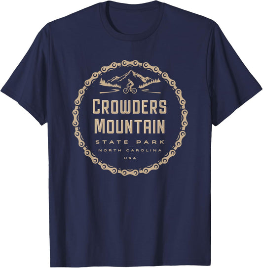 Crowders Mountain State Park Mountain Bike Biking T-Shirt - T-Shirt | Navy