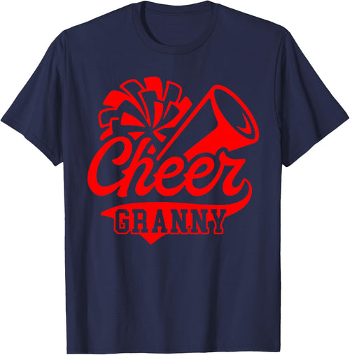Cheer Granny Biggest Fan Leopard Print Black And Red Pom Pom