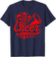 Cheer Granny Biggest Fan Leopard Print Black And Red Pom Pom T-Shirt - T-Shirt | Navy