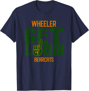 Wheeler High School GET LOUD Bearcats T-Shirt - T-Shirt | Navy