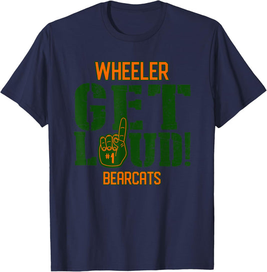 Wheeler High School GET LOUD Bearcats T-Shirt - T-Shirt | Navy