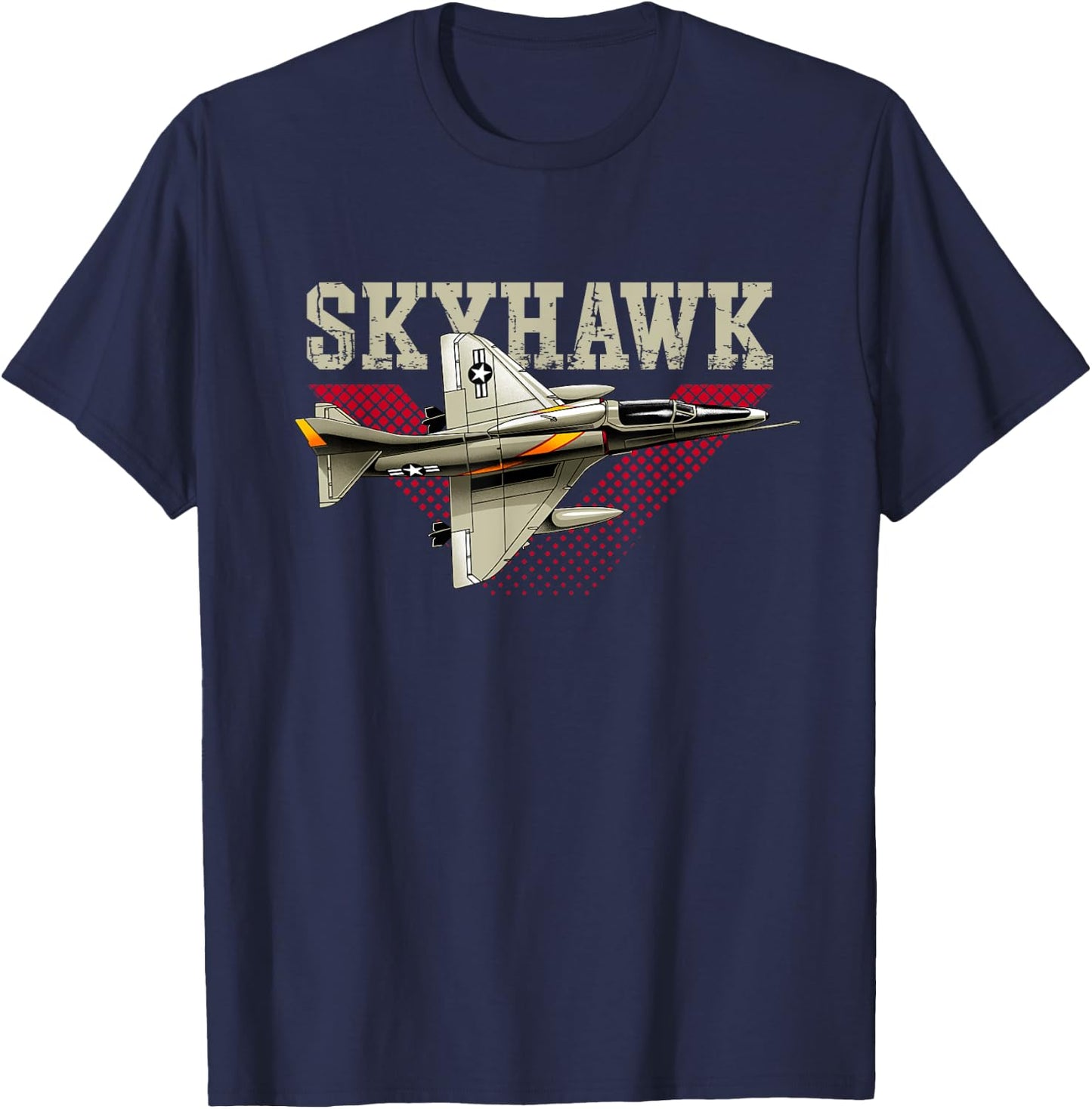 USA Military Warbird Airplane Skyhawk T-Shirt - T-Shirt | Navy