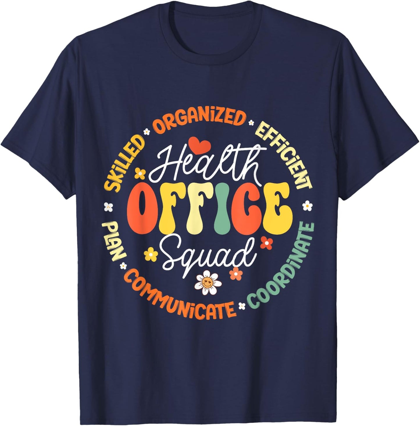Health Office Squad School To School & Appreciation Week T-Shirt - T-Shirt | Navy