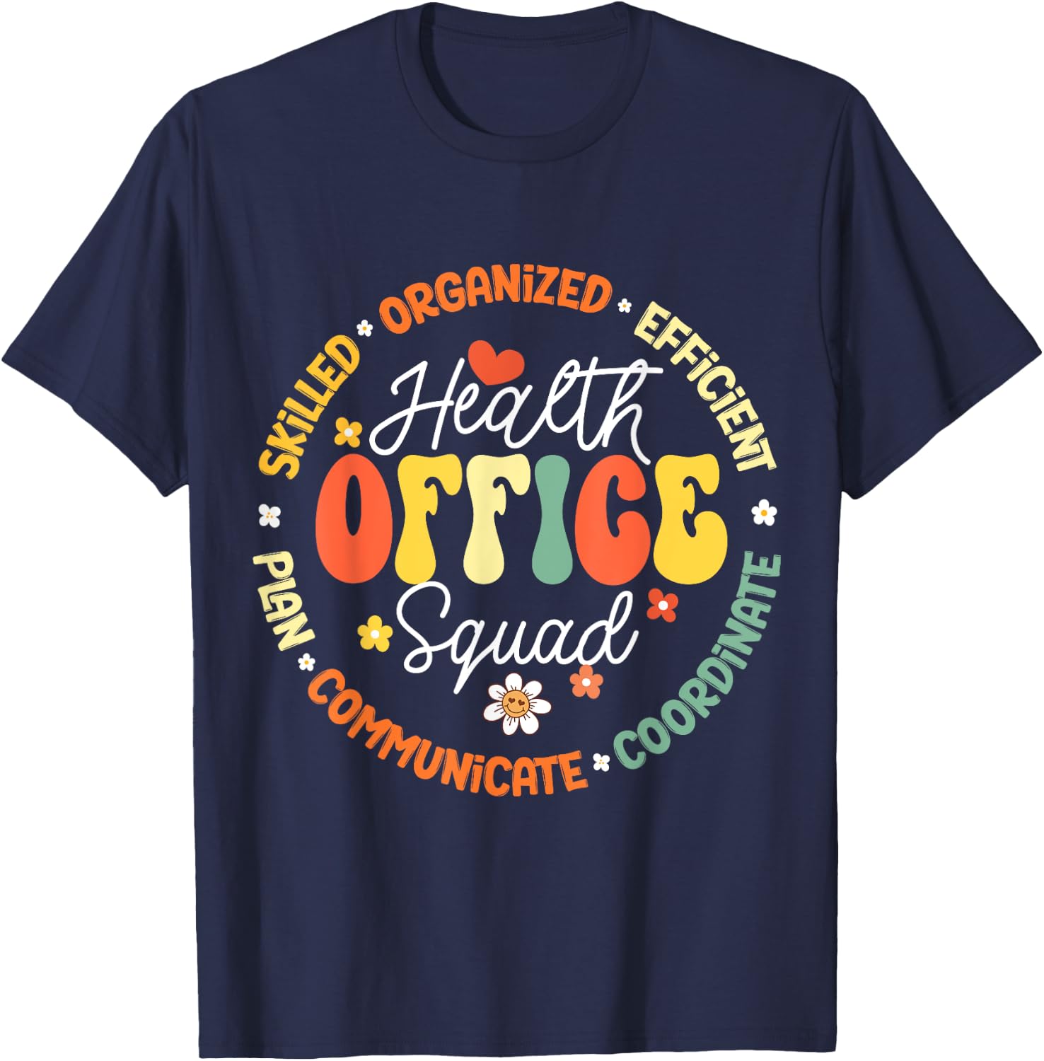 Health Office Squad School To School & Appreciation Week T-Shirt - T-Shirt | Navy