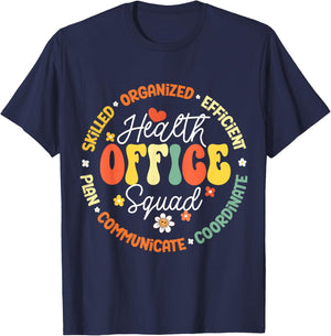 Health Office Squad School To School & Appreciation Week T-Shirt - T-Shirt | Navy