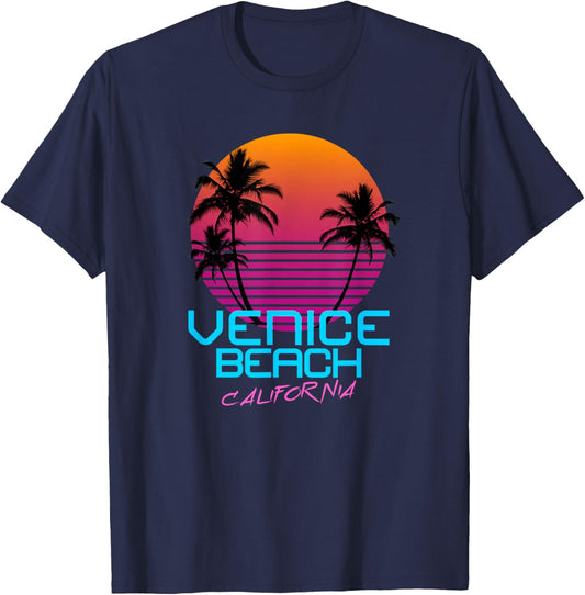 Venice Beach California T-Shirt - T-Shirt | Navy