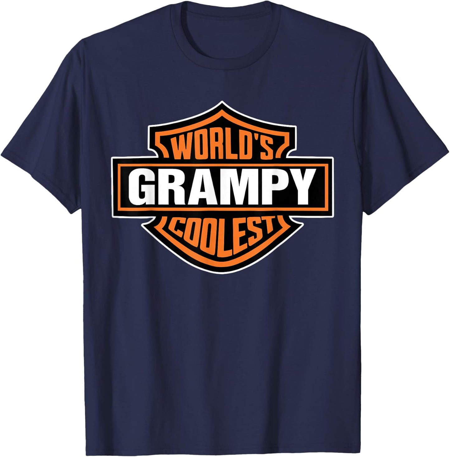 Worlds Coolest Grampy Matching Family Fathers Day T-Shirt - T-Shirt | Navy