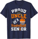 Proud uncle of a basketball Senior class of 2025 graduation T-Shirt - T-Shirt | Navy