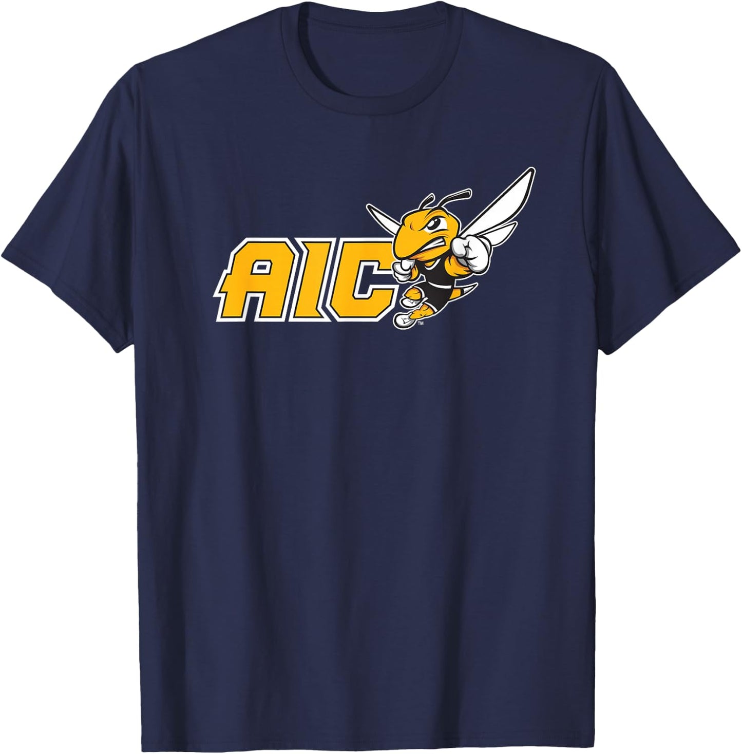 American International College AIC Yellow Jackets T-Shirt - T-Shirt | Navy