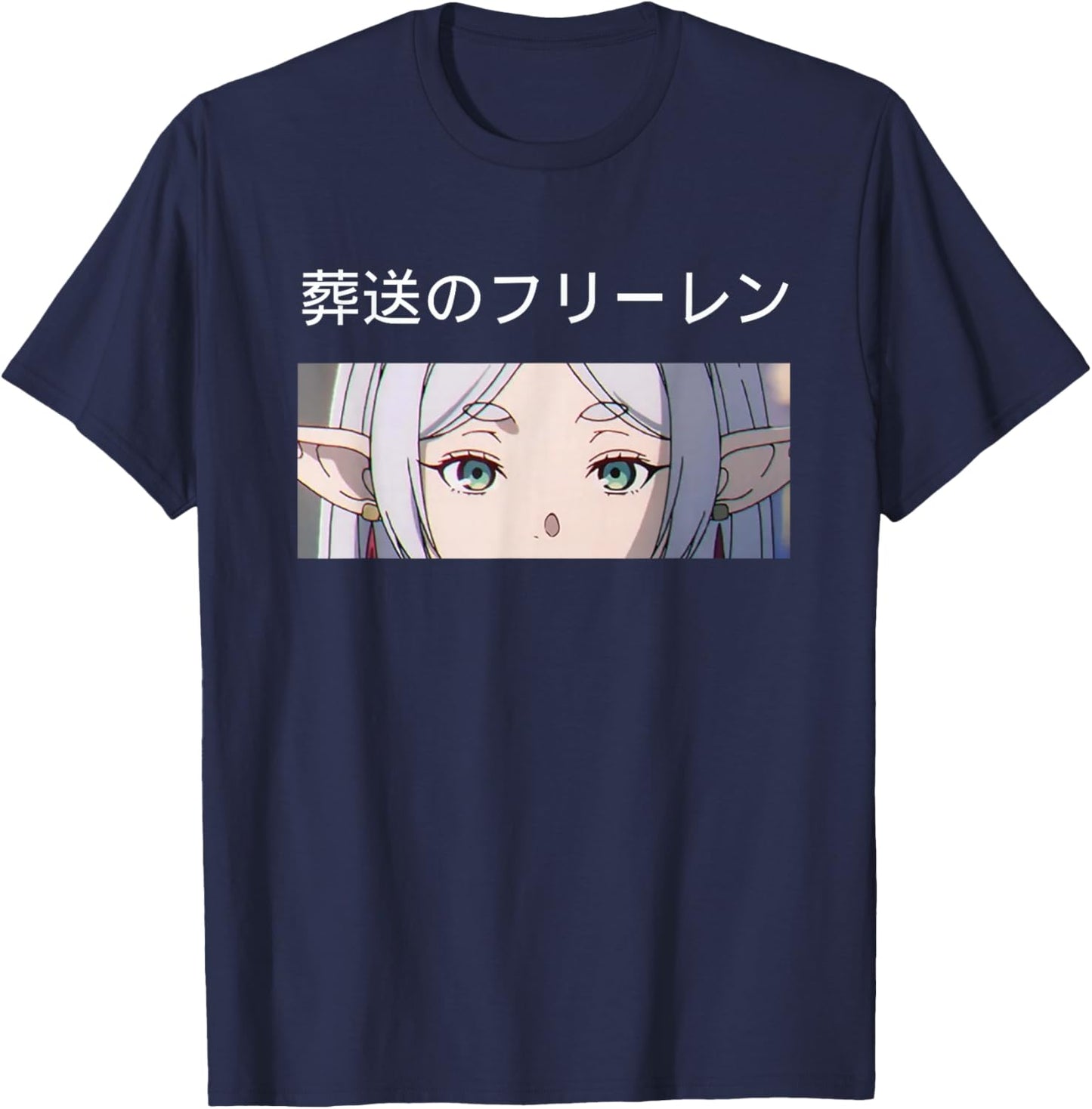 Frieren Beyond Journey's End, Isekai Anime Manga Video Game T-Shirt - T-Shirt | Navy