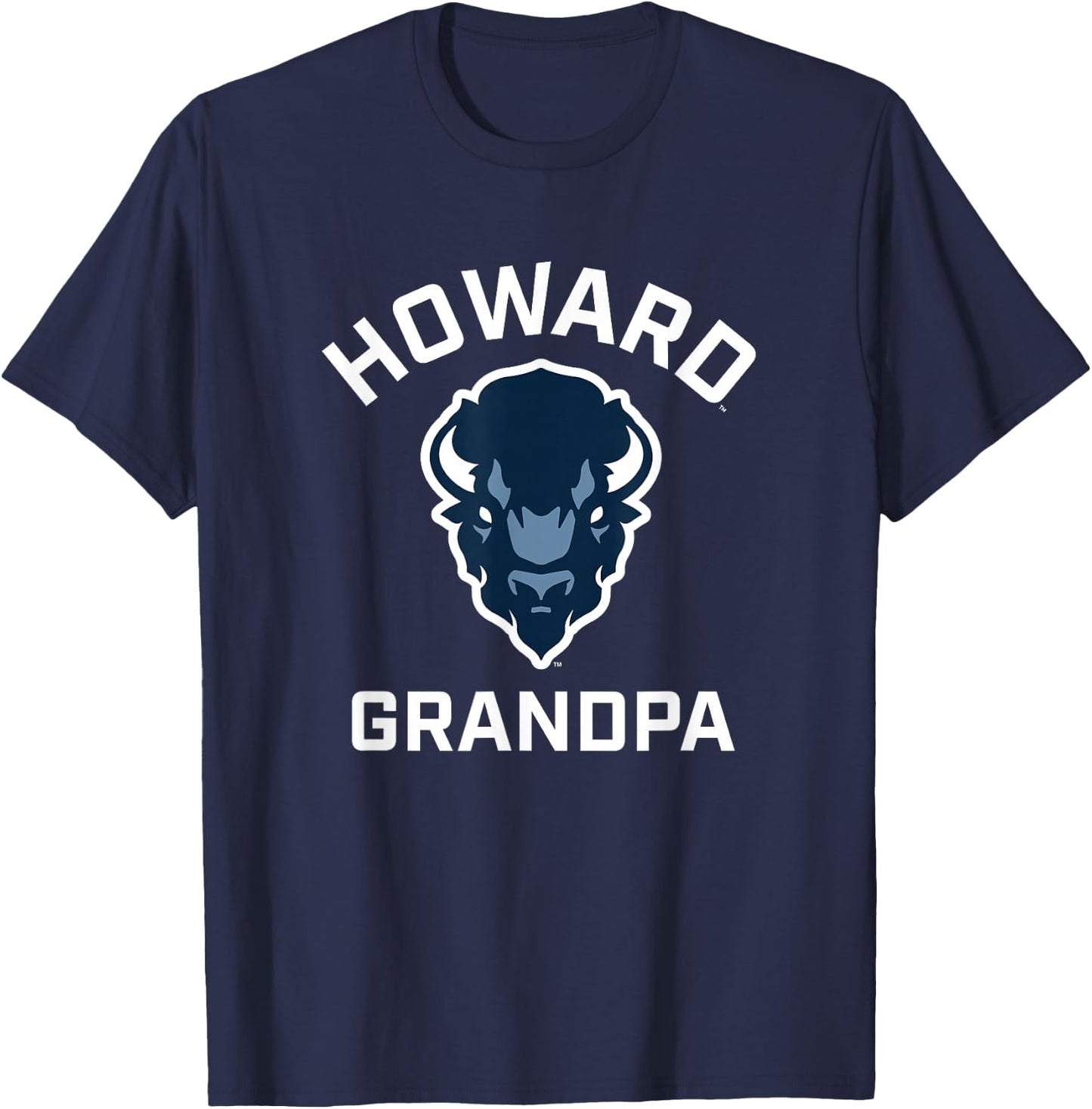 Howard University Bison Arched Grandpa T-Shirt - T-Shirt | Navy