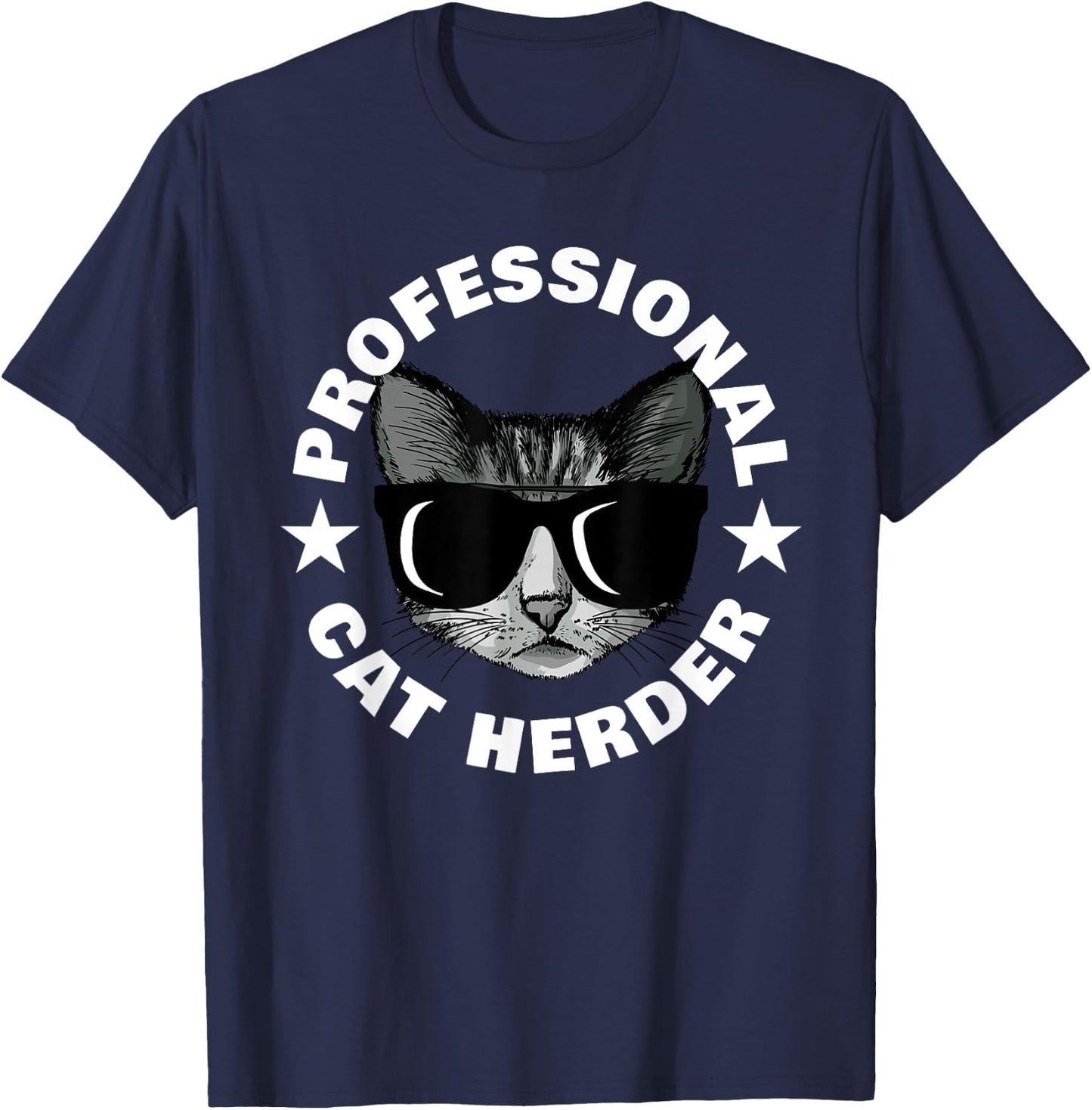 Professional Cat Herder T-Shirt - T-Shirt | Navy