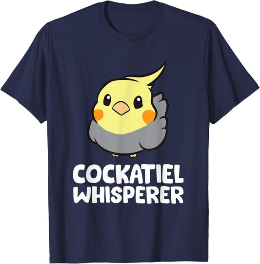 Cockatiel Whisperer Funny Cockatiel T-Shirt - T-Shirt | Navy