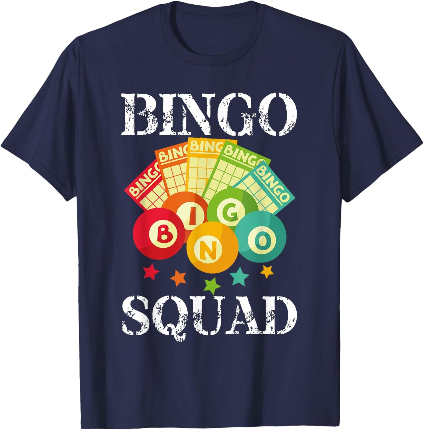 Bingo Squad Designs Women Bingo Lovers Players T-Shirt - T-Shirt | Navy