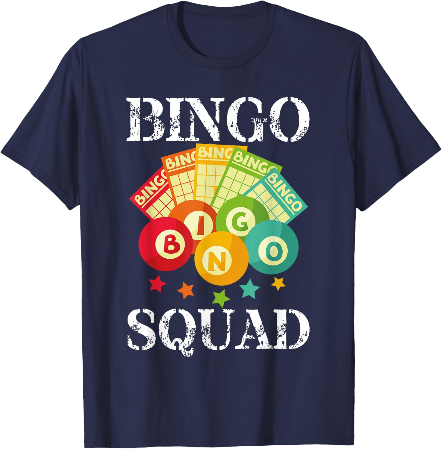 Bingo Squad Designs Women Bingo Lovers Players T-Shirt - T-Shirt | Navy