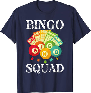 Bingo Squad Designs Women Bingo Lovers Players T-Shirt - T-Shirt | Navy