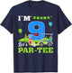 I'm 9 Let's Par- Birthday Golf 9th Party Sport Kids T-Shirt - T-Shirt | Navy