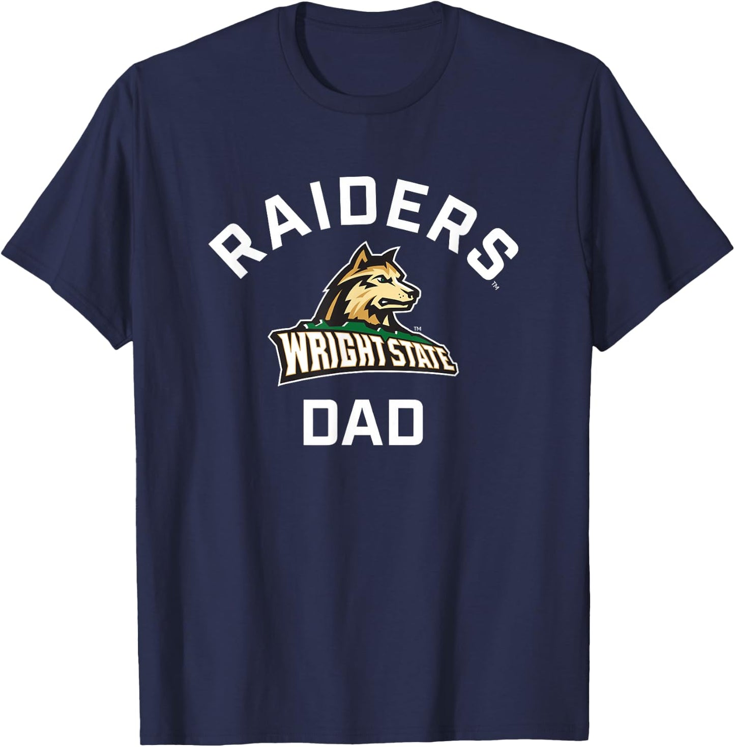 Wright State University WSU Raiders Arched Dad T-Shirt - T-Shirt | Navy