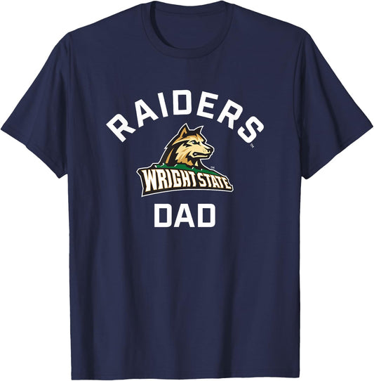 Wright State University WSU Raiders Arched Dad T-Shirt - T-Shirt | Navy