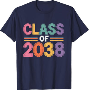 Kids Class of 2038 Kindergarten First Day T-Shirt - T-Shirt | Navy