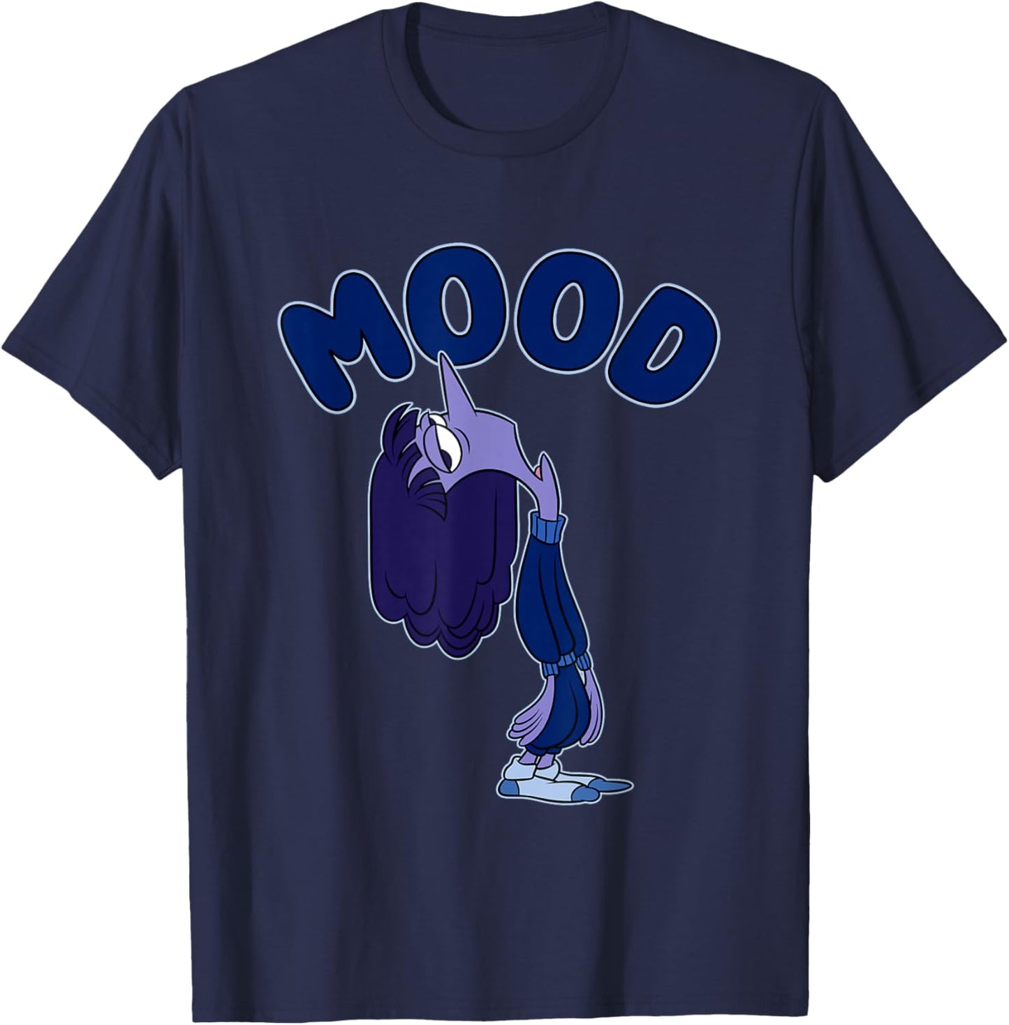 Disney Pixar Inside Out 2 Mood Ennui Bored Retro Shot T-Shirt - T-Shirt | Navy