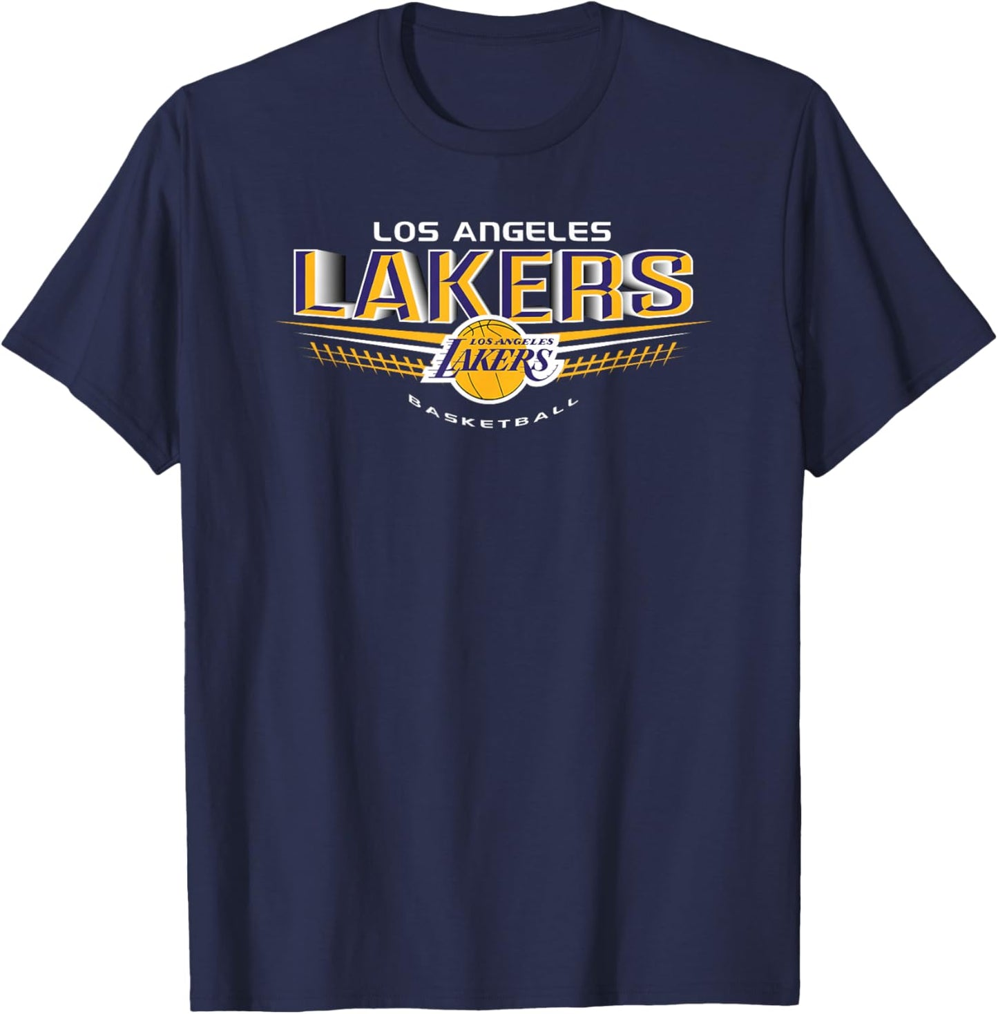 LOS ANGELES LAKERS NBA Los Angeles Lakers El Dorado Black Small Straight T-Shirt - T-Shirt | Navy