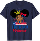 Liberian Princess Liberia Girl Melanin Cute Liberian Flag T-Shirt - T-Shirt | Navy