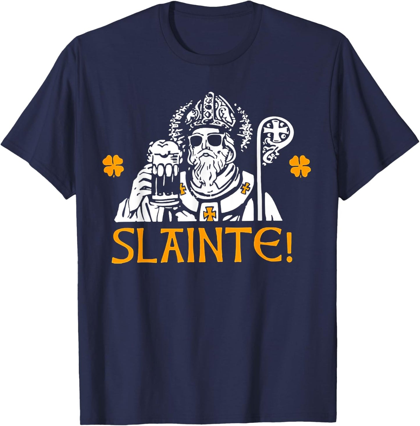 Slainte Irish Gaelic Cheers St. Patrick's Day T-Shirt - T-Shirt | Navy