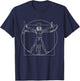 Chef Shirt Vitruvian Man Da Vinci Funny Cooking Gift T-Shirt - T-Shirt | Navy
