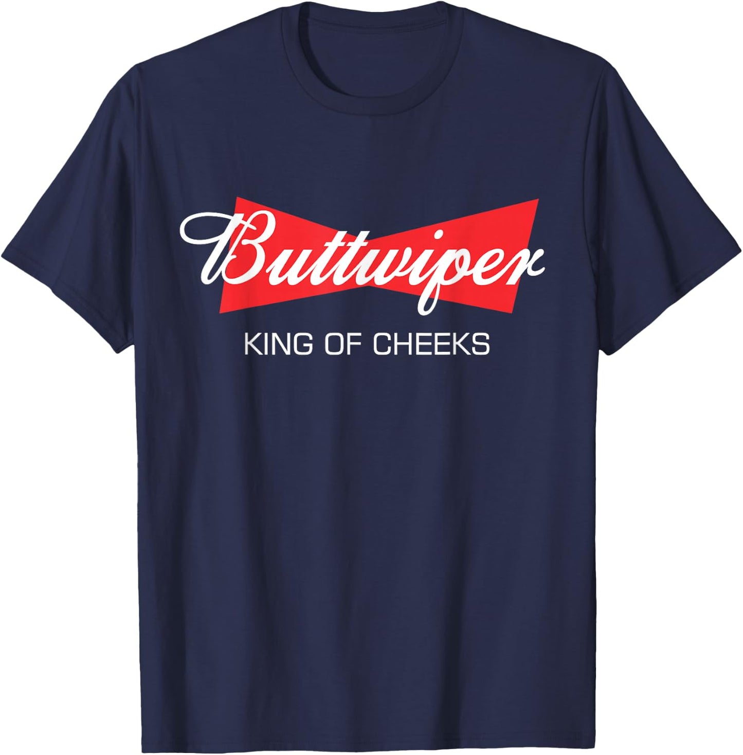 Buttwiper - New Dad Funny Beer Inspired Diaper Shower Gift T-Shirt - T-Shirt | Navy