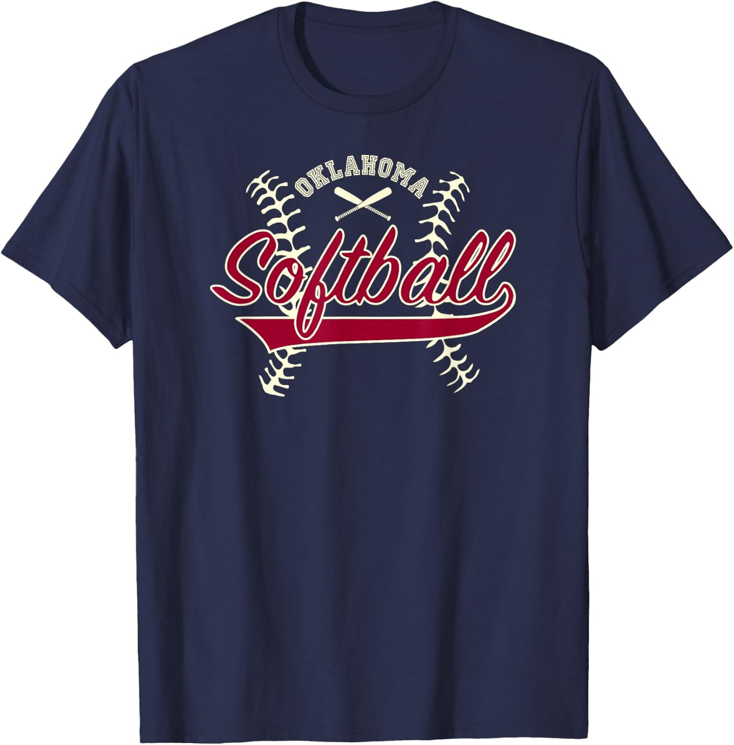 Oklahoma Softball Script T-Shirt - T-Shirt | Navy