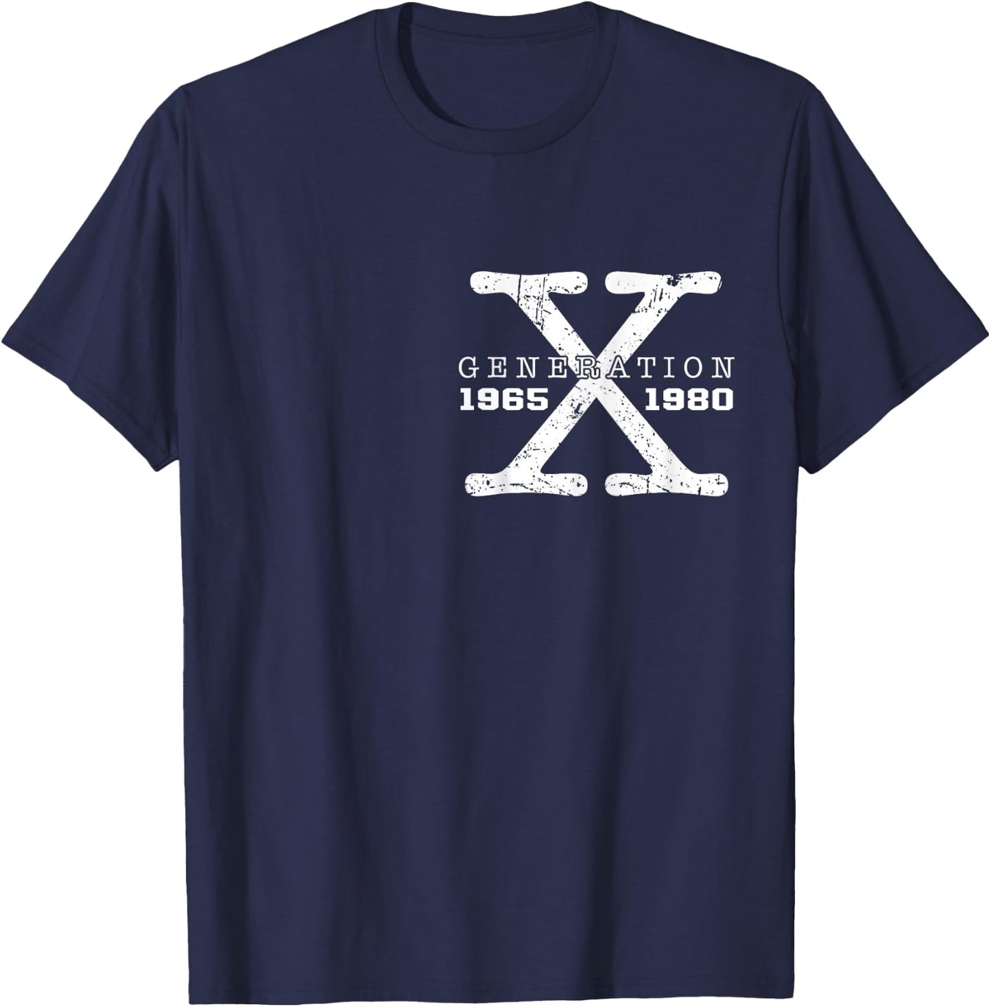 Generation X Raised On Hose Water And (on back) Gen X T-Shirt - T-Shirt | Navy