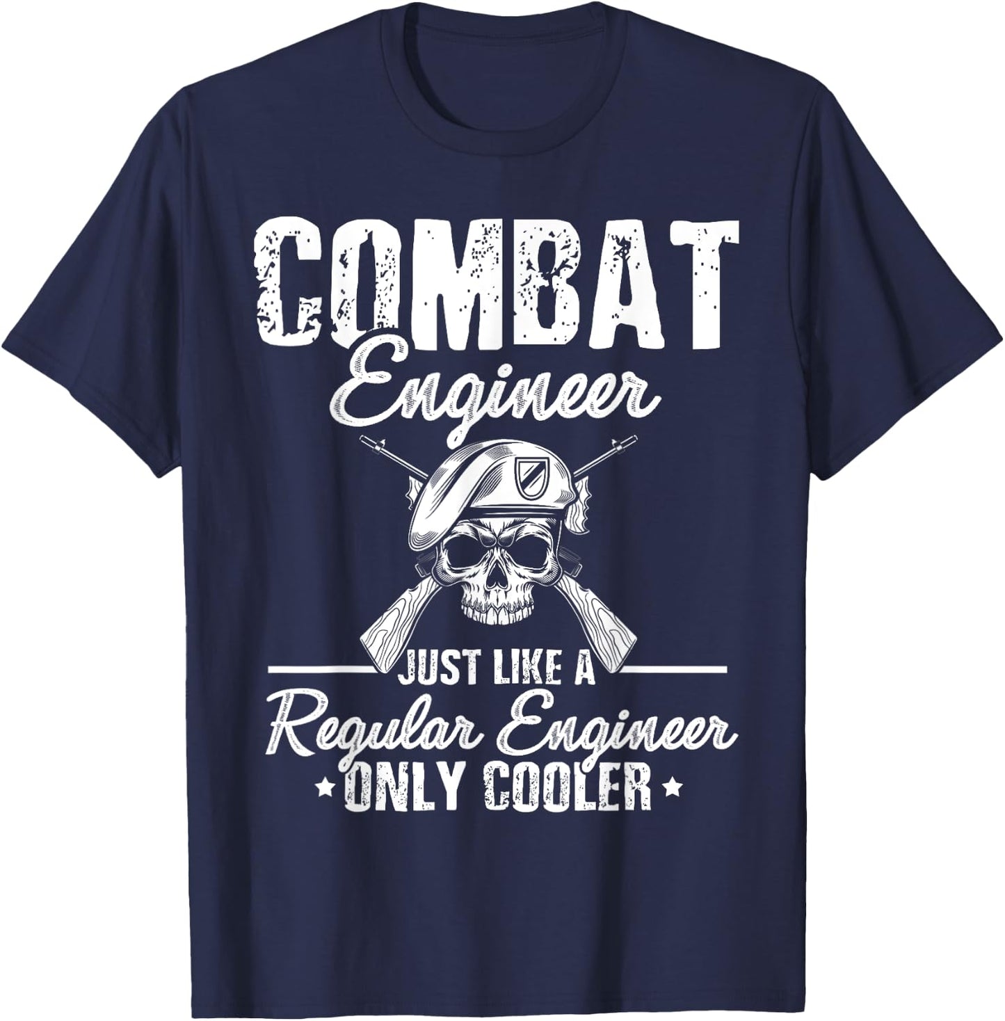 US Army Combat Engineer US Military Combat Engineer T-Shirt - T-Shirt | Navy