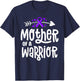 Mother Of A Warrior Hodgkins Lymphoma Cancer Family Support T-Shirt - T-Shirt | Navy