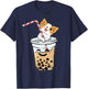 Cute Corgi Bubble Tea Boba Welsh Dog Gift Women Kids T-Shirt - T-Shirt | Navy