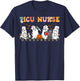 PICU Nurse Spooky Ghost Halloween Cute Nursing Costume T-Shirt - T-Shirt | Navy