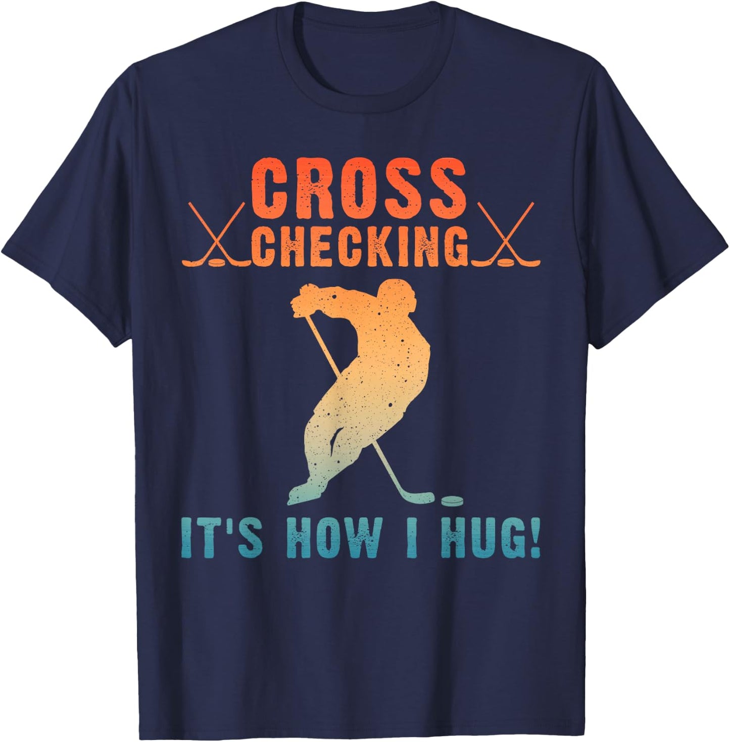 Funny Ice Hockey Design Women Sport Ice Hockey Lover T-Shirt - T-Shirt | Navy